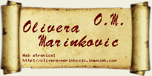 Olivera Marinković vizit kartica